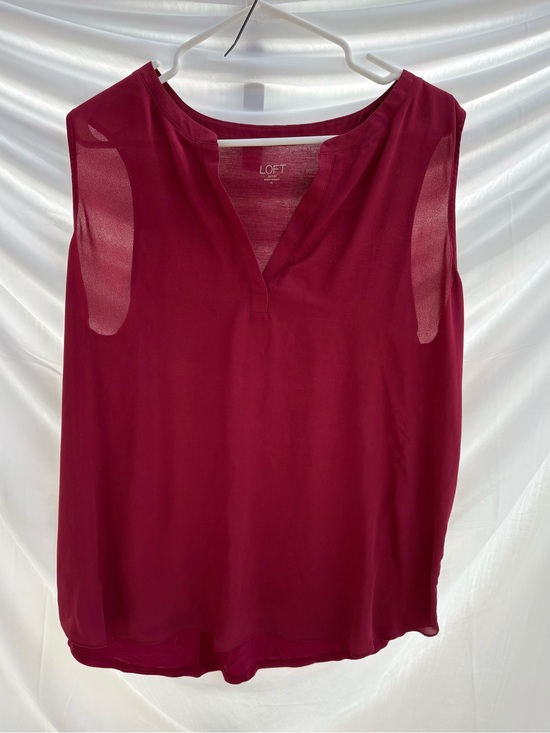 LOFT Tops - LOFT Sleeveless V-Neck Tank Top in Deep Berry